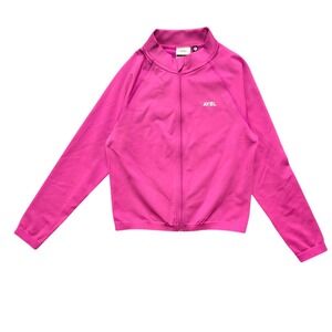 AYBL Seamless Full Zip Jacket Women XL Pink Ribbed Activewear Workout AGW-R943